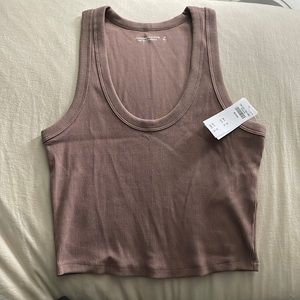 Abercrombie and fitch essential scoop neck tank